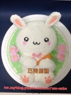兔子拿蘿蔔立體造型蛋糕