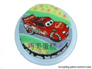 奔馳的閃電麥坤汽車蛋糕
