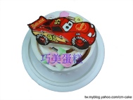 閃電麥坤2D汽車造型蛋糕