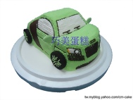 綠色奧迪R8汽車造型蛋糕
