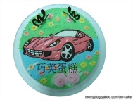 跑車(平面)造型蛋糕