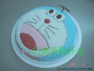多啦A夢(圓頭)+竹蜻蜓造型蛋糕