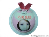 相片+兔子造型蛋糕