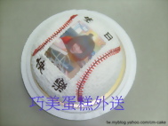 棒球造型相片蛋糕