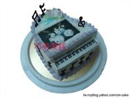 鋼琴造型+相片蛋糕