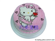 天使KITTY造型蛋糕