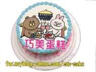 熊與兔吃大餐貼圖造型蛋糕