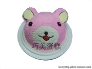 粉紅拉拉熊(頭)造型蛋糕