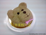 泰迪熊頭部造型蛋糕