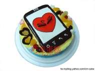 HTC愛心智慧型手機造型蛋糕