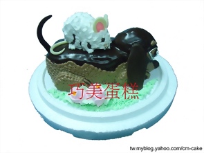 老鼠+臘腸狗造型蛋糕