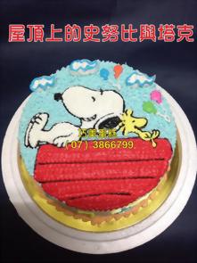 屋頂上的史努比與塔克
