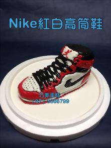 NIKE紅白高筒鞋