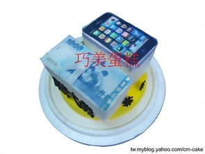 金錢+IPHONE5造型蛋糕