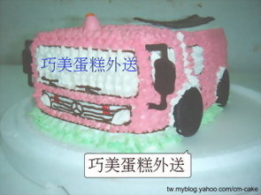消防車(平面)造型蛋糕