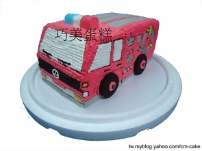 消防車(平面)造型蛋糕