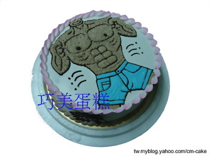 藍色威而鋼造型蛋糕