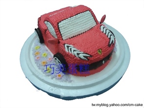 紅色法拉利汽車造型蛋糕
