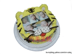 小虎臉+相片蛋糕