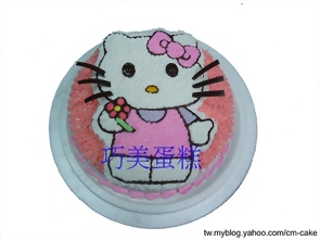 kitty(2D半立體)造型蛋糕