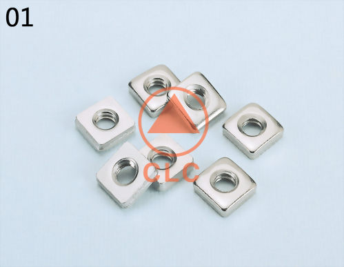 OEM Square Nuts, SINGLE CHAMFER, DOUBLE CHAMFER, NO CHAMFER