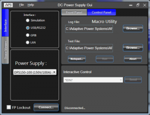 直流電源 GUI 軟體可程式設計直流電源供應控制軟體