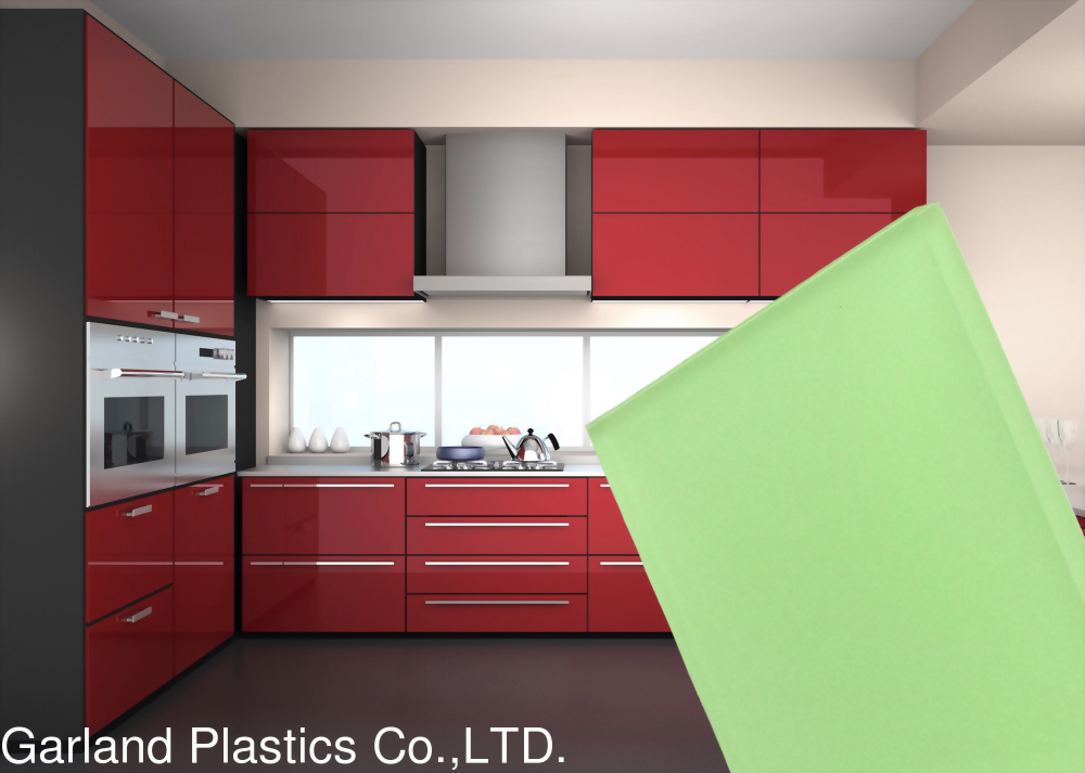 橱柜钢琴烤漆门板莱姆绿