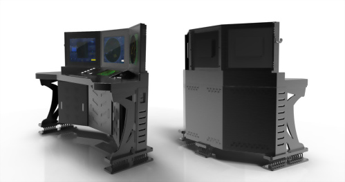 橫向三螢幕操控台