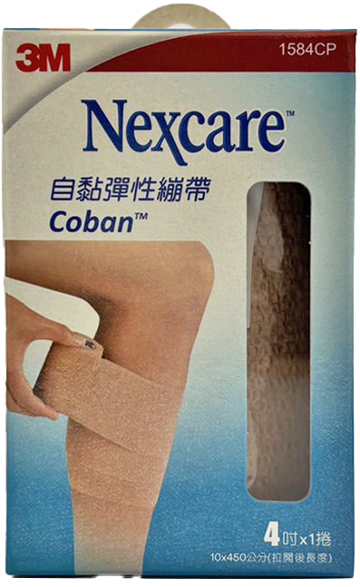 3M自黏彈性繃帶4吋(10x450cm) 1捲/盒