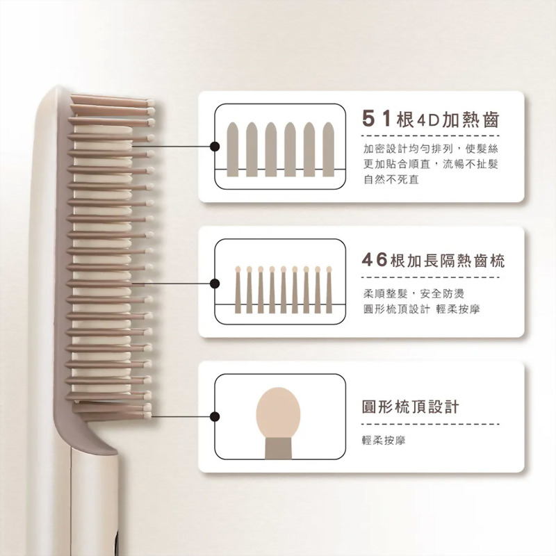 超植系瞬熱造型直髮梳