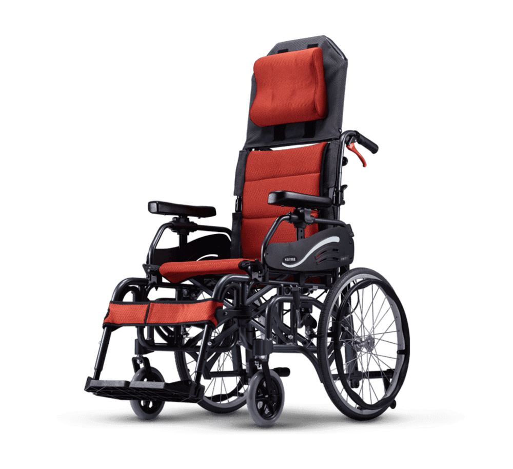 KARMA康揚鋁合金手動輪椅-仰樂多515(KM-1520.3T)空中傾倒