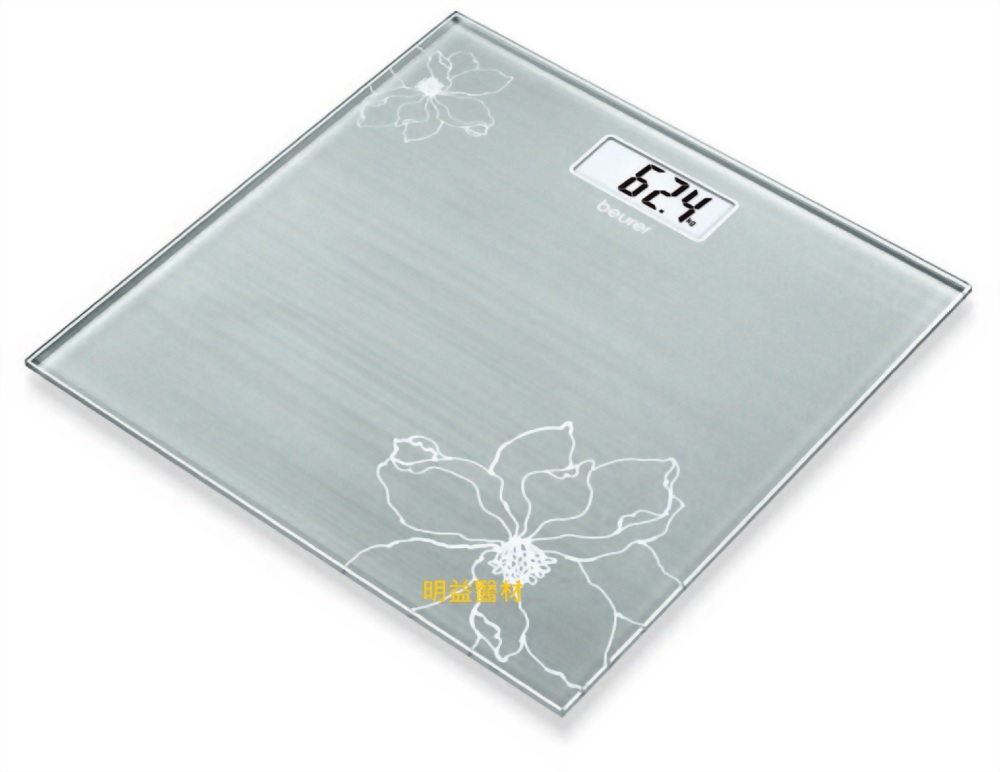 beurer德國博依 典雅花卉玻璃體重計