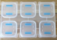 食品留樣盒 (PP食品級材質 6格一體成型盒)