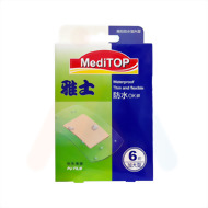 雅士防水OK繃(未滅菌) 4x6.5cm 6片/盒