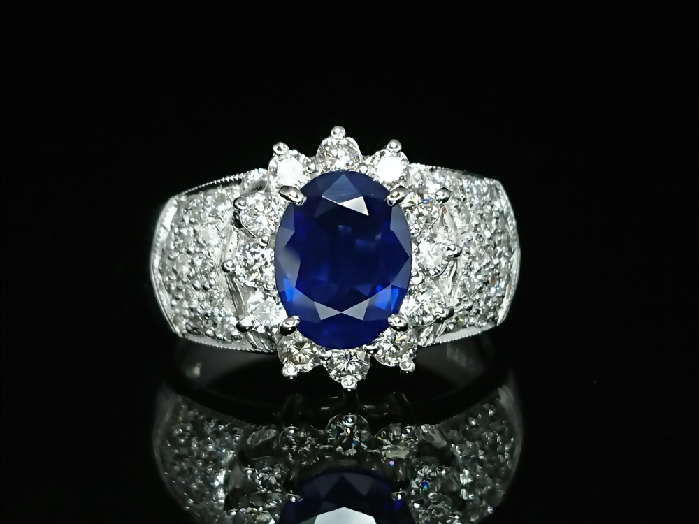 天然藍寶石 女戒