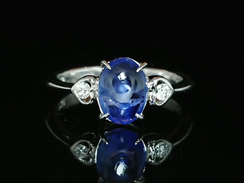 錫蘭 天然藍寶石 女戒