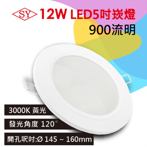 【SY 聲億】12W LED崁燈 15cm黃光