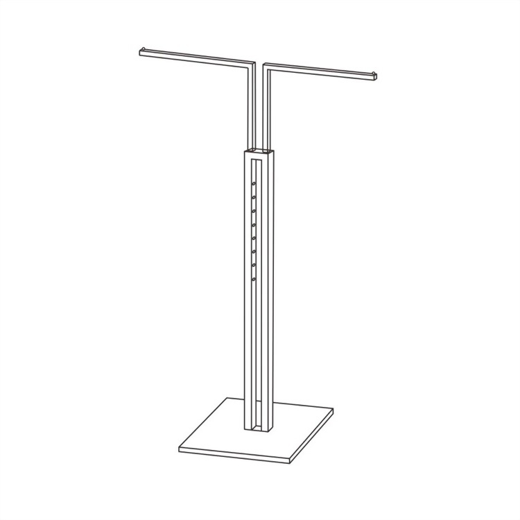 2 way garment display rack metal freestanding display rack