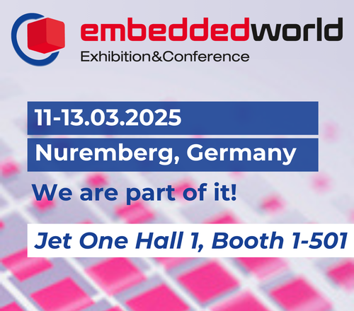 Jet One Technology is attending Embedded World 2025! (Hall 1, Booth 1-501) Jet One Technology is attending Embedded World 2025! (Hall 1, Booth 1-501)