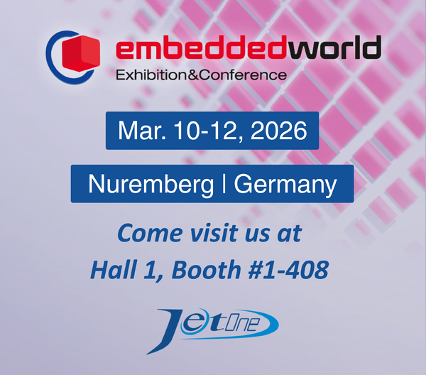 Jet One is attending Embedded World 2026 from Mar. 10-12 at Hall 1 ...