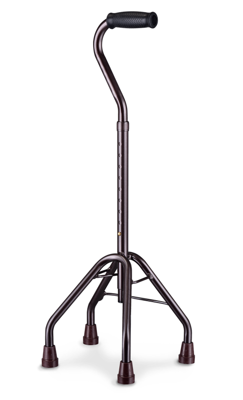 四點單手杖(四腳拐) 高底座款