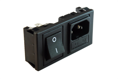 Разъем переменного тока+держатель предохранителя+выключатель (SWJR101-1FSC-02)