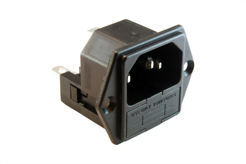 Разъем переменного тока+держатель предохранителя (SWRF-2004D)