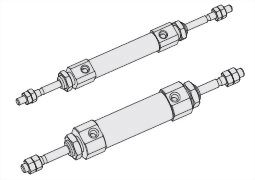 Double rod round cylinder-ISJC
