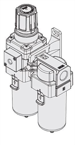 2-piece Combo Filter/Regulator and Micro-Mist Lubricator JACD