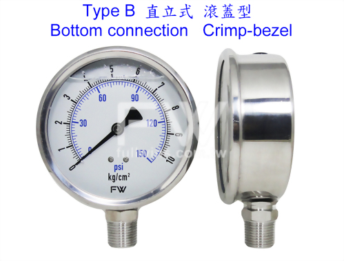 All Stainless Steel Pressure Gauge