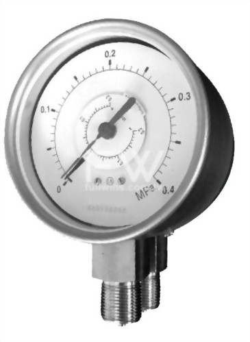 Differential Pressure Gauge with Bourdon Tube Element