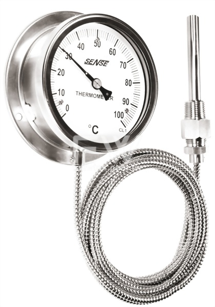 GAS EXPANSION THERMOMETER: Remote Wall Mounted Type