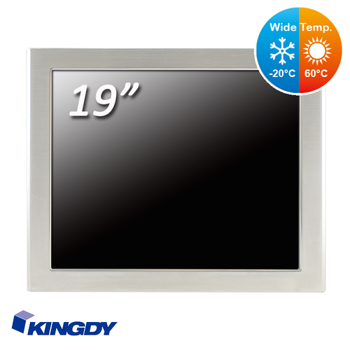 Full IP65 Stainless 19" Touch Monitor (Wide Temp.)