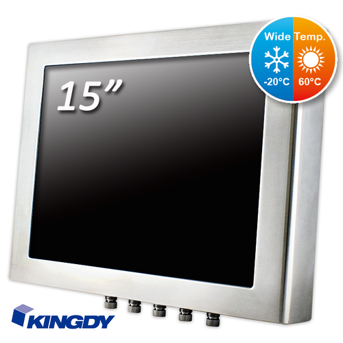 Wide Temp 15" Full IP65 Touch IPC ( DC in 12V ~ 24V)